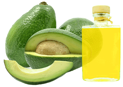 Avocado with oil